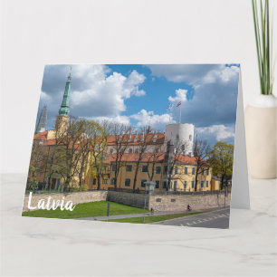 Cartão Castelo Riga em Riga, Letónia