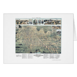 Cartão Castelo verde, no mapa panorâmico - 1886