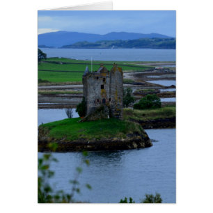 Cartão Castle Stalker na Escócia