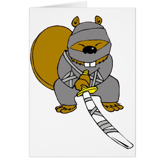 Cartão Castor de Ninja (Frente)