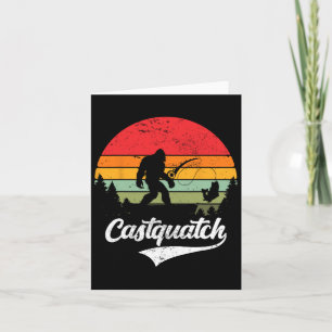 Cartão Castquatch Funny B Pescador Memória de Pesca