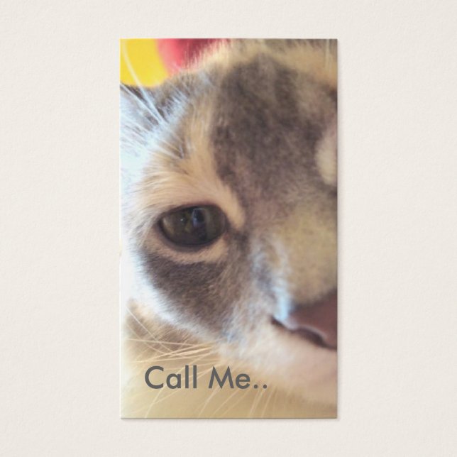 Cartão Cat Call Me (Frente)