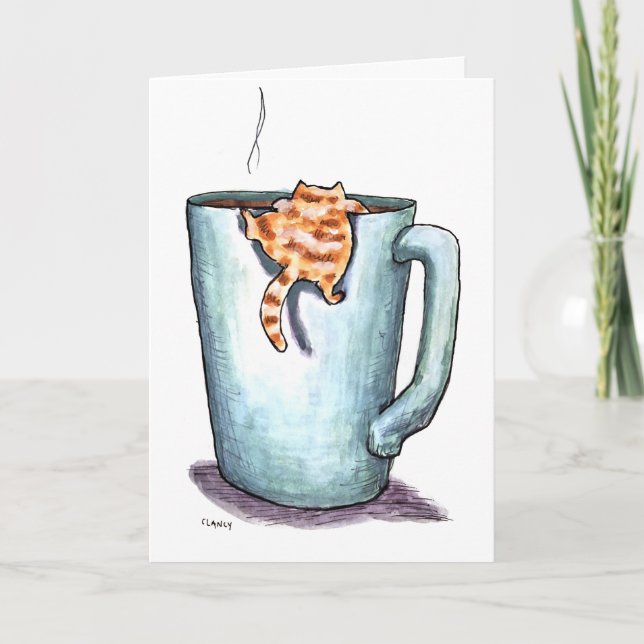 Cartão Cat Comforts Get Well Card (Frente)