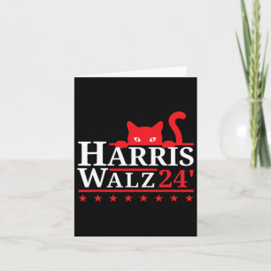 Cartão Cat Lady For Kamala Harris Tim Walz Vp 2024