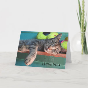 Cartão Cat Love "I Love You"