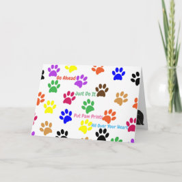 Cartão Cat Pawprint