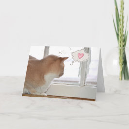 Cartão Cat Pensando em você