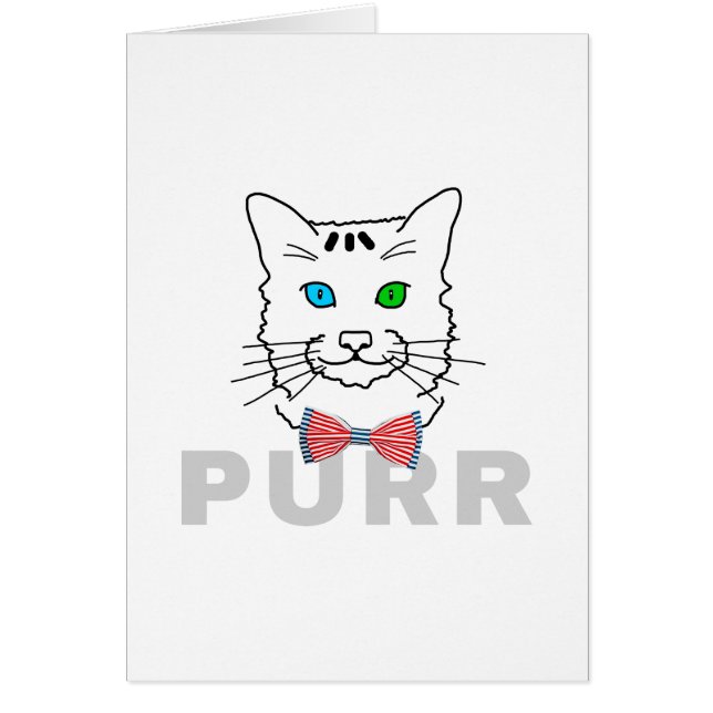 Cartão Cat Purr (Frente)