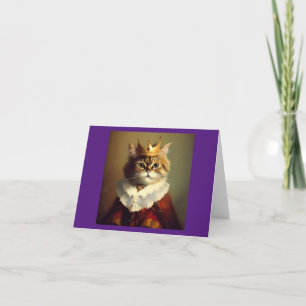 Cartão Cat Renaissance King