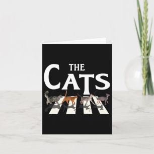 Cartão Cat Rock Música Engraçada presentes para gatos