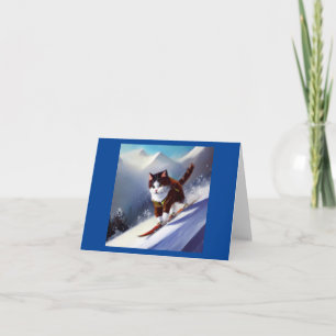Cartão Cat Snowboard