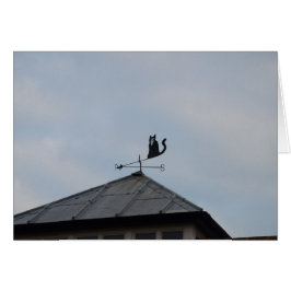 Cartão Cata-Vento Gato Preto