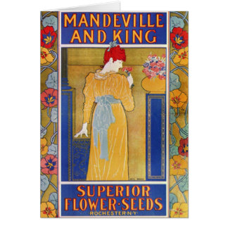 Cartão Catálogo de semente de Mandeville e de rei