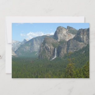 Cartão Cataratas Bridalveil e Half Dome em Yosemite