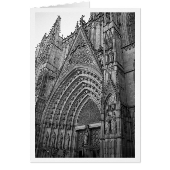 Cartão Catedral (Barcelona, Espanha) (Frente)