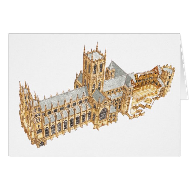 Cartão Catedral de Canterbury. Grâ Bretanha (Frente Horizontal)