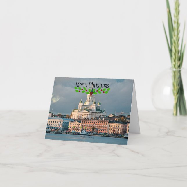 Cartão Catedral de Helsinque Natal (Frente)