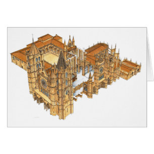 Cartão Catedral de Leon. Espanha