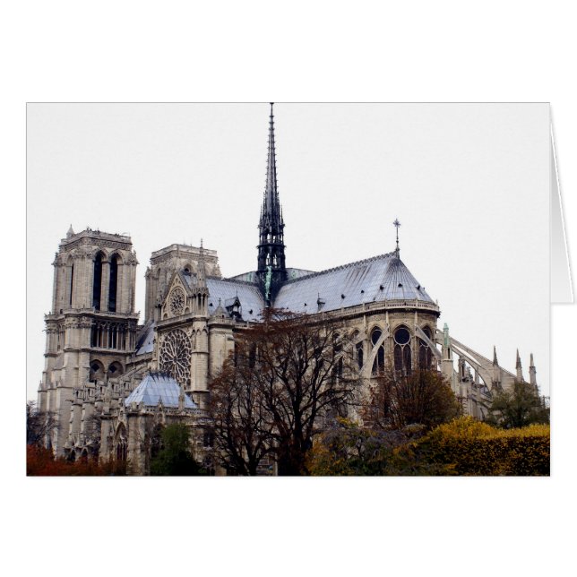 Cartão Catedral de Notre Dame (Frente horizontal)