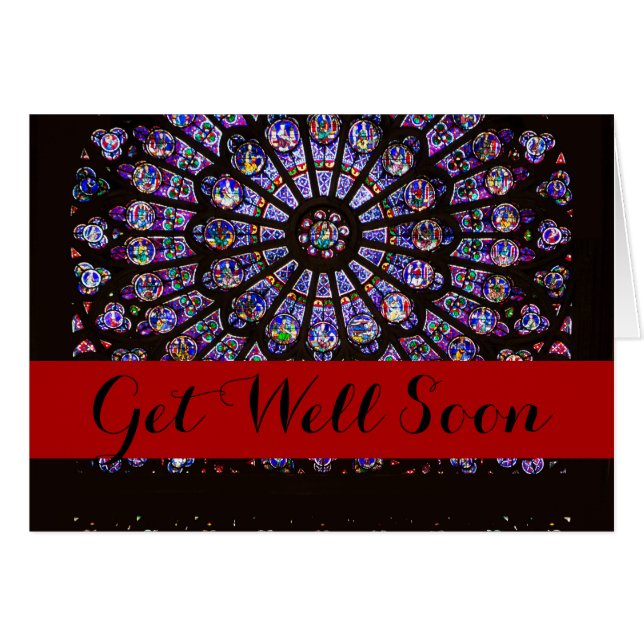 Cartão Catedral de Notre Dame, Rosa de Paris (Frente Horizontal)