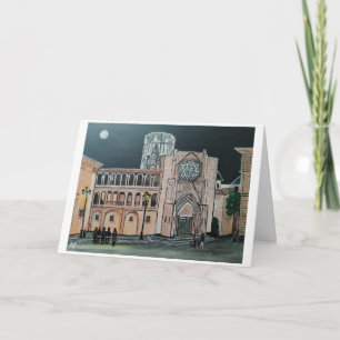 Cartão Catedral de Papais noeis María Painting de Alfred