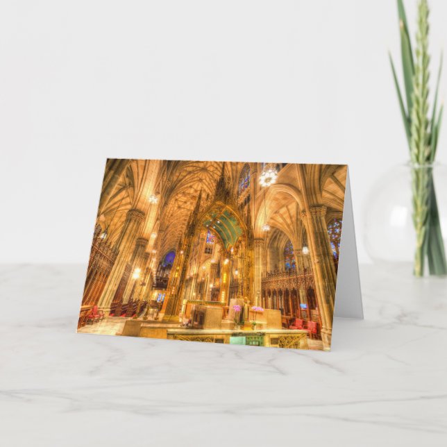 Cartão Catedral de Patrick, rua, Manhattan, Nova Iorque (Frente)