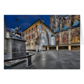 Cartão Catedral de Praga Rua. Vitus à Noite