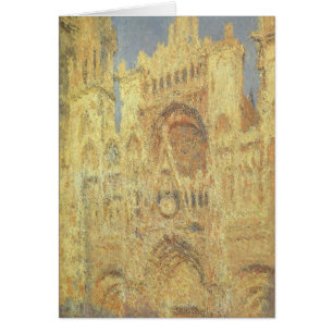 Cartão Catedral de Rouen, Sunset por Claude Monet