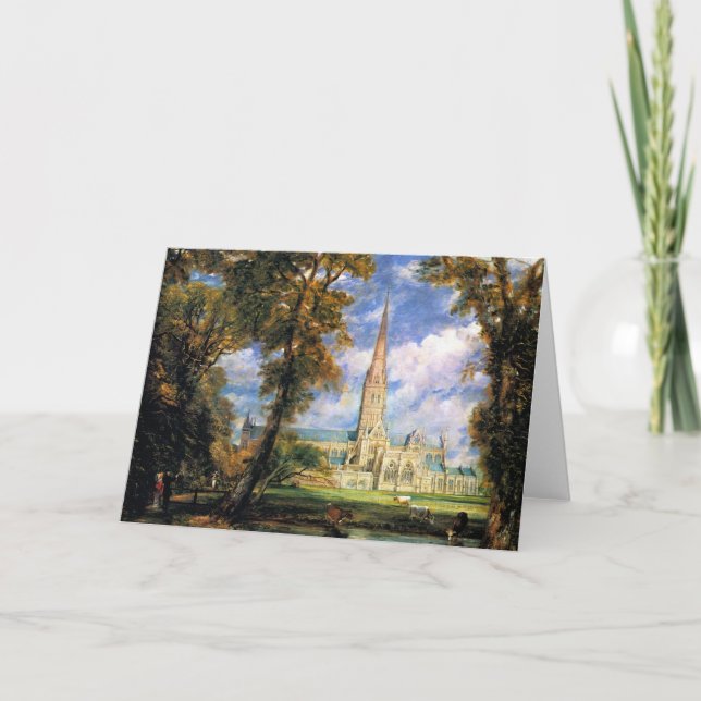 Cartão Catedral de Salisbúria de Terra do Bishop (Frente)