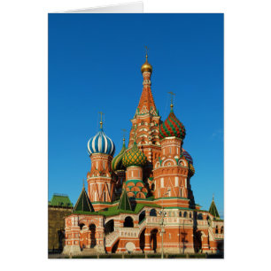 Cartão Catedral de santo Basil em Moscou Rússia