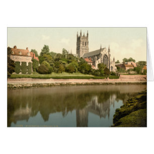 Cartão Catedral de Worcester, Worcestershire, Inglaterra