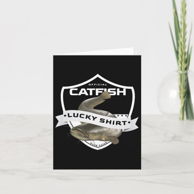 Cartão Catfish Lucky Shirt Acessórios Engraçados Para Cap (Frente)
