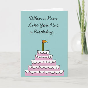 Cartão Catholic Nun Fun Birthday Card