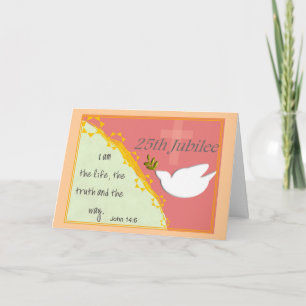 Cartão Catholic Nun "Silver Jubilee" 25th Jubilee Card