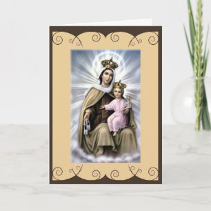 Cartão Catholic Saint Greeting card Our Lady of Mt.Carmel