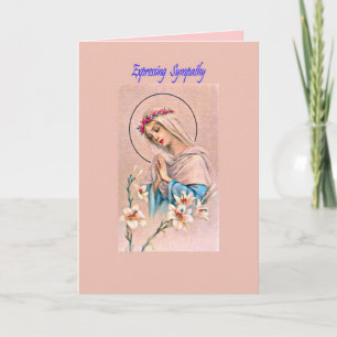 Cartão Catholic sympathy card