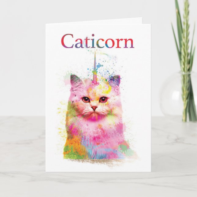 Cartão Caticorn Birthday (Frente)