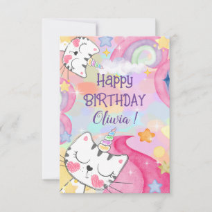 Cartão Caticorn Meow-Gical Happy Birthday