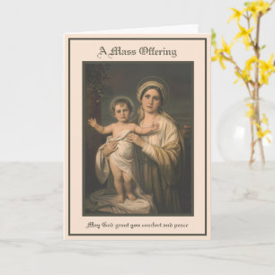 Cartão Católica Maria Jesus Simpatia Missa Oferta