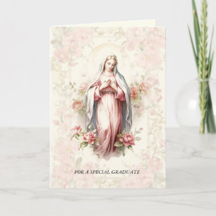 Cartão Católica Nossa Senhora Sede da Sabedoria Floral Ro