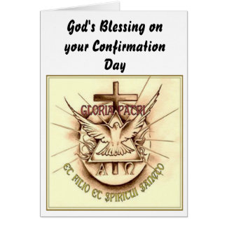 Cartão católico da confirmação