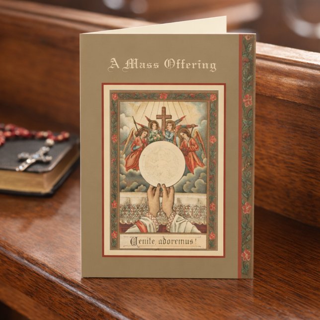 Cartão Católico de Oferta em Massa de Natal (Criador carregado)