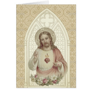 Cartão Católico Sagrado Coração Jesus Eu Confio em Voc