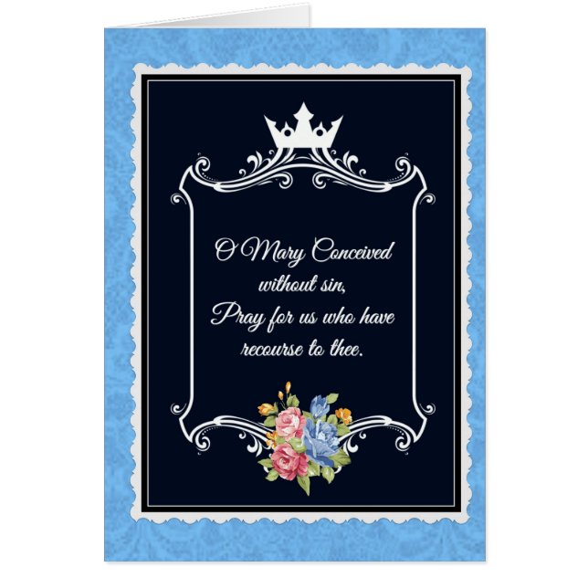 Cartão católico tradicional da oração da nota da (Frente)