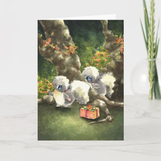 Cartão Catonias com um Presente (Frente)