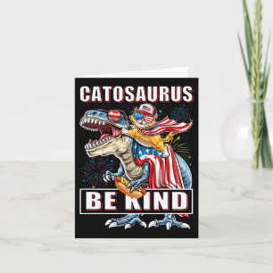 Cartão Catosaurus Gato Engraçado Dinossauro Meowica