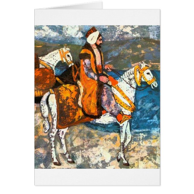 Cartão Cavaleiro árabe (Frente)