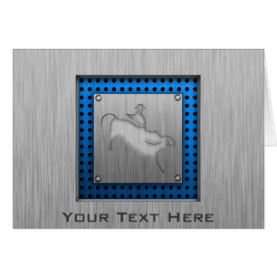 Cartão cavaleiro de Bull do Metal-olhar