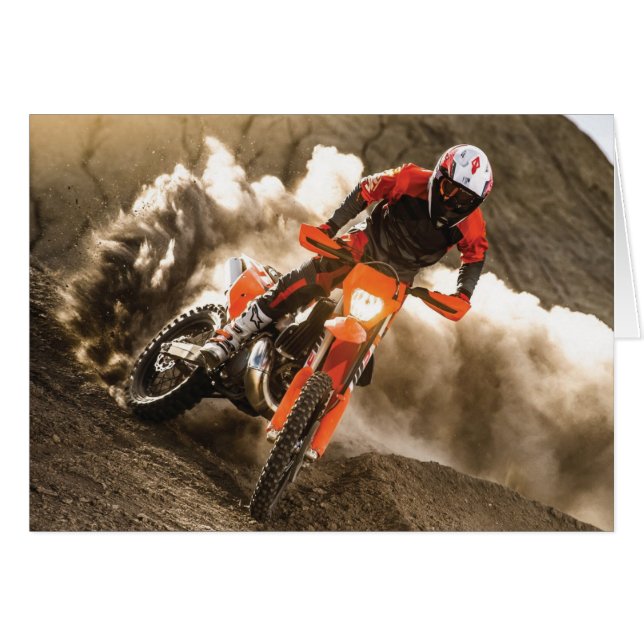Cartão Cavaleiro Motocross (Frente horizontal)