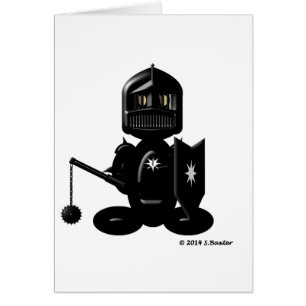 Cartão Cavaleiro preto (liso)